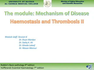 Understanding Embolism and Venous Thrombosis in Mechanism of Disease