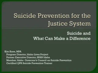 Suicide Prevention Efforts in Idaho