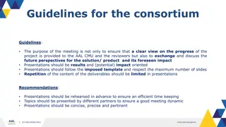 Consortium Meeting Guidelines & Project Mid-Term Review