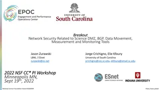 Network Security Breakout: Science DMZ, BGP, Data Movement, Measurement & Monitoring Tools