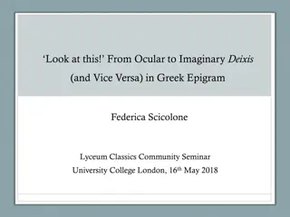 Ocular to Imaginary Deixis in Greek Epigram