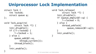 Lock Implementation Strategies for Single-Core and Multi-Core Systems