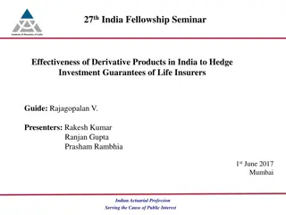 Effectiveness of Derivative Products in India for Hedging Investment Guarantees of Life Insurers