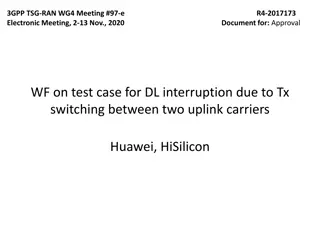 Specific Parameters for DL Interruptions in 5G Network Testing