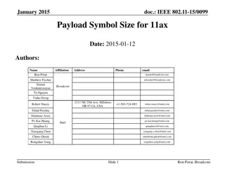 IEEE 802.11-15/0099 Payload Symbol Size for 11ax Study