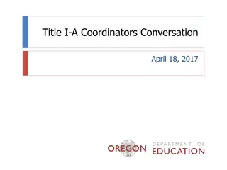 Title I-A Coordinators Conversation - April 18, 2017