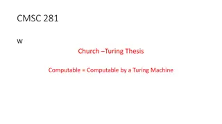 Church-Turing Thesis and Computability with Turing Machines