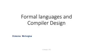 Formal Languages and Compiler Design by Simona Motogna - Overview