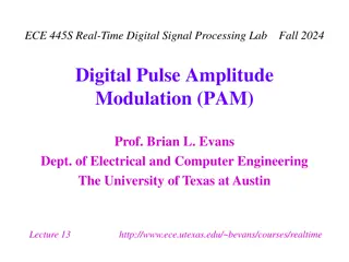 Real-Time Digital Signal Processing Lab: Digital Pulse Amplitude Modulation (PAM)