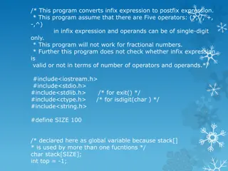 Program to Convert Infix Expression to Postfix Expression