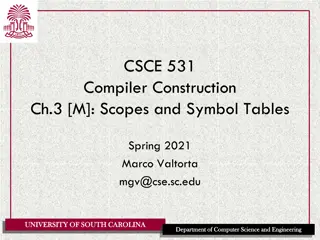 Scopes and Symbol Tables in Compiler Construction