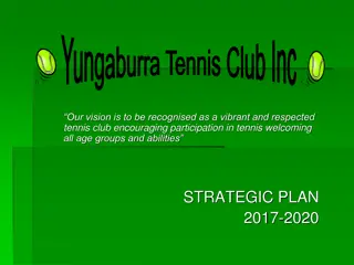 Yungaburra Tennis Club Strategic Plan 2017-2020 Overview