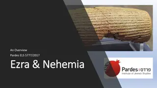 An Overview of Ezra, Nehemiah, and the Persian Kings in 5777/2017 ELS