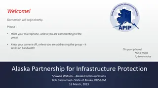 Alaska Partnership for Infrastructure Protection - March 16, 2023 Meeting Agenda