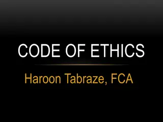 Overview of Professional Code of Ethics for Chartered Accountants