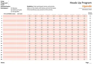 Attendance Tracking for Heads Up Program in Uganda