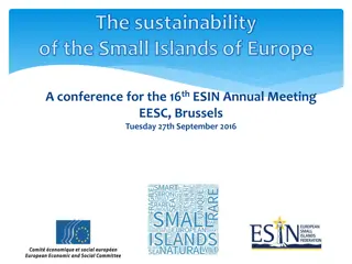 Sustainability of Small Islands in Europe: Challenges and Opportunities