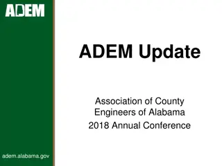 ADEM Update: County Engineers of Alabama 2018 Conference Overview