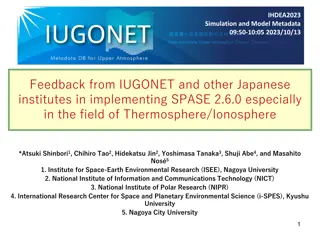 Japanese Institutes Implementing SPASE 2.6.0 for Thermosphere/Ionosphere Research