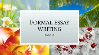 Mastering Formal Essay Writing in English 12