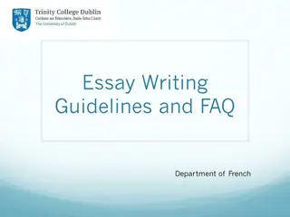 French Essay Writing Guidelines and FAQs