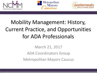 Mobility Management for ADA Professionals