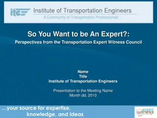 Becoming an Expert Witness in Transportation: Key Steps and Insights