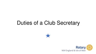 Club Secretary Duties and Responsibilities