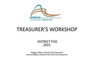 Effective Transition and Responsibilities of District Five Treasurers