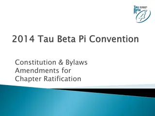 Amendments to Constitution and Bylaws for Ratification by Chapters