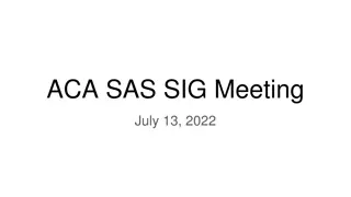 ACA.SAS.SIG Meeting - July 13, 2022 - Overview and Nominations