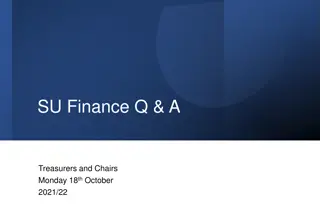 Finance Q&A for Treasurers and Chairs Overview