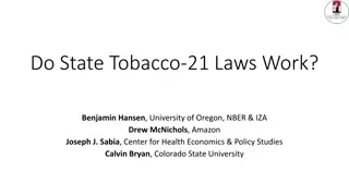 Effectiveness of Tobacco-21 Laws in Reducing Youth Smoking