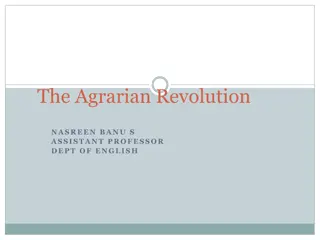 The Agrarian Revolution and its Consequences in British Agriculture