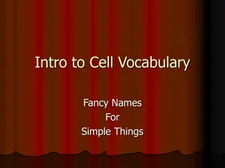 Fascinating Vocabulary of Cell Biology