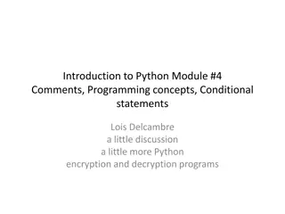 Enhancing Python Programs with Comments and Programming Concepts