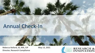 Guide to Annual Check-In Process in Research Compliance