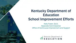 Kentucky Department of Education School Improvement Efforts