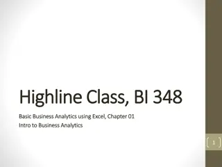 Introduction to Business Analytics and Data Analysis