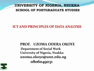 Principles of Data Analysis and ICT in Postgraduate Studies at University of Nigeria