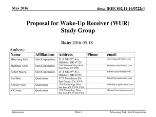 Proposal for Wake-Up Receiver (WUR) Study Group in IEEE 802.11-16