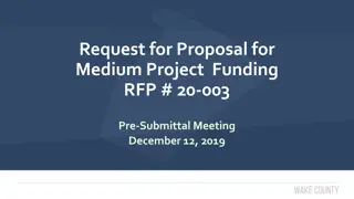 Request for Proposals for Medium Capital Projects - Funding Opportunity RFP #20-003