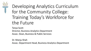 Developing Analytics Curriculum for Today's Workforce: Wake Technical Community College