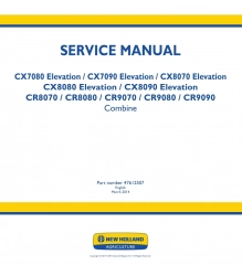 New Holland CR9070 Combine Harvesters Service Repair Manual