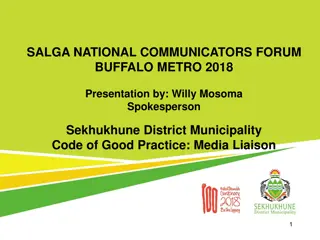 Media Liaison Strategies in Sekhukhune District Municipality