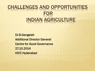 Challenges and Opportunities for Indian Agriculture