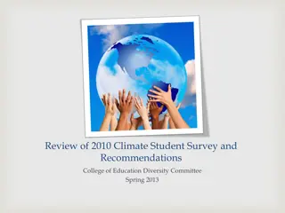 Insights from 2010 Climate Student Survey & Recommendations by College of Education Diversity Committee