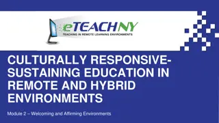 Creating Welcoming Environments in Remote and Hybrid Education