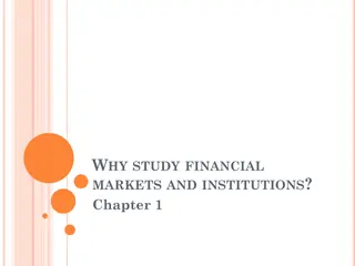 Significance of Financial Markets and Institutions