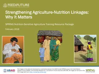 The Importance of Nutrition-Sensitive Agriculture